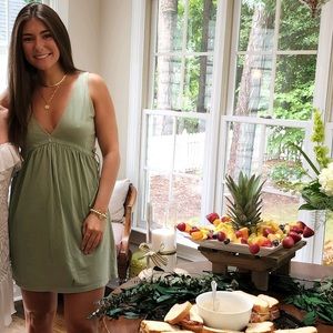 Tie Waist knit mineral dyed babydoll dress - wild fable